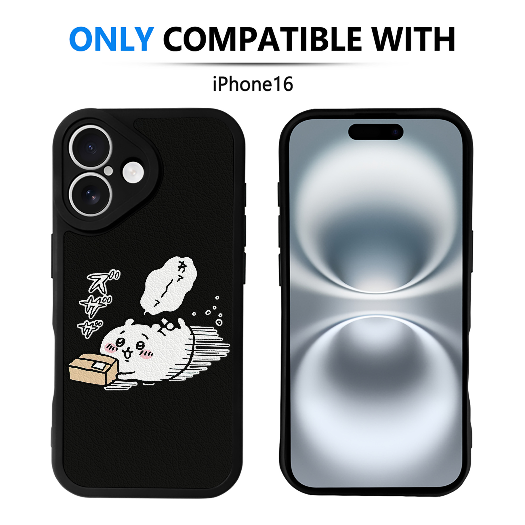 （画像用） ちいかわ ちいかわ Chii-kawa chiikawa 【iPhone 16シリーズ対応】シリコンスマホケース（レザー調） 材質：シリコン